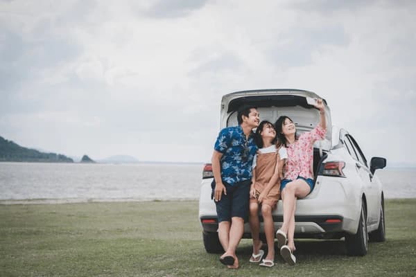 Family enjoying a comfortable ride